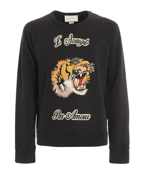 replica gucci tiger embroidered sweatshirt|knockoff gucci t shirt.